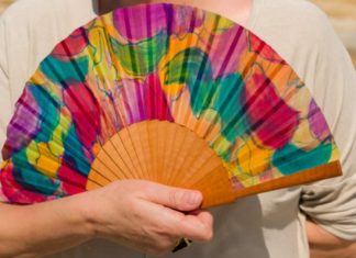 Abanicos de Seda Natural pintados a mano