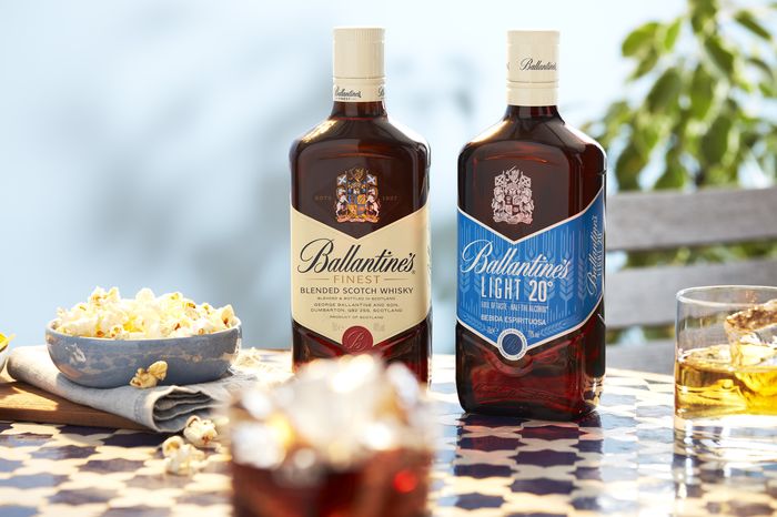 Ballantine’s Light Ballantine’s Light contienen la mitad de alcohol, pero con todo el sabor, dando así respuesta a las tendencias actuales del consumidor, donde se espera que el consumo de estos espirituosos alcance el 15% del mercado en menos de cinco años*.